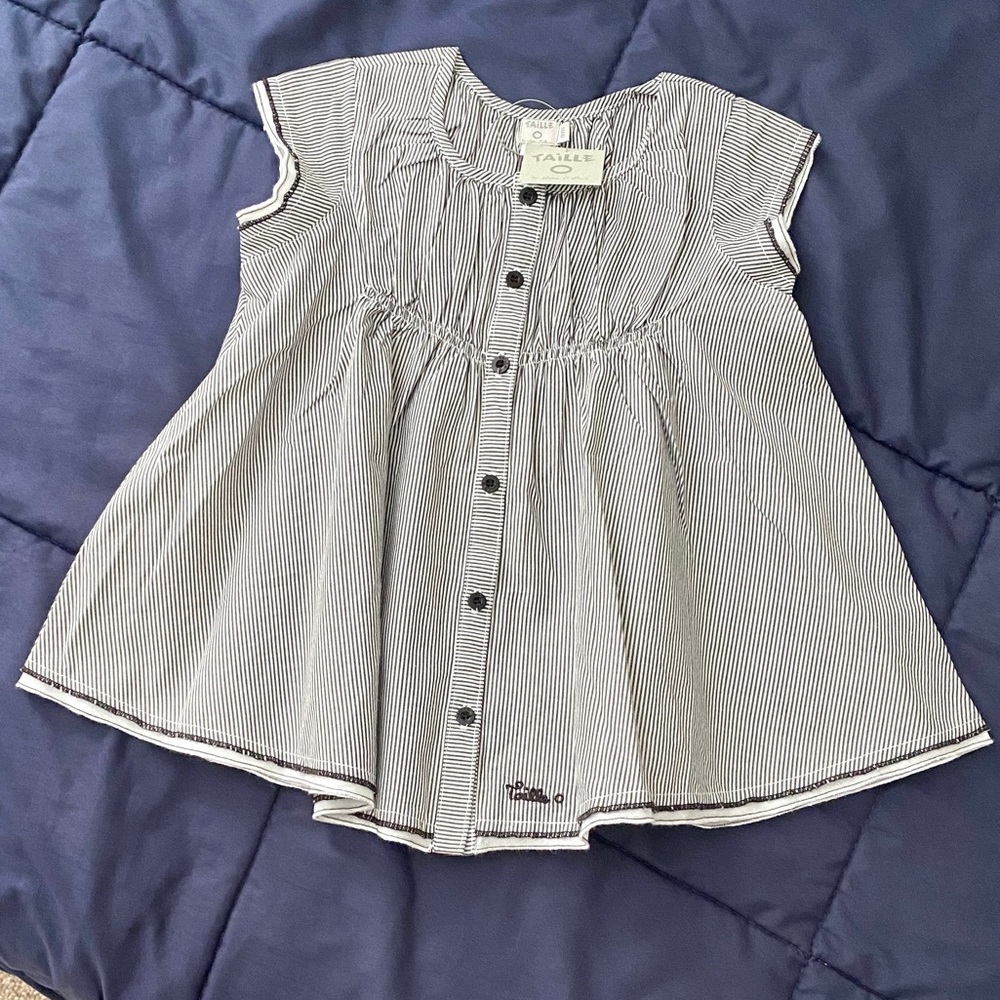 Eliane et Lena Little Girl Stripe Dress